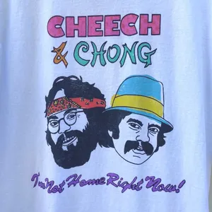 Cheech & Chong Womens plus size 0X/1X short sleeve white graphic tee thumbnail 4