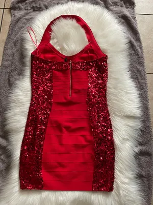 Guess Sequin mirage Bandage Halter Dress thumbnail 8