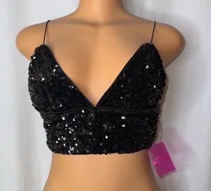 Forever 21 Black sequin tank top thumbnail 1