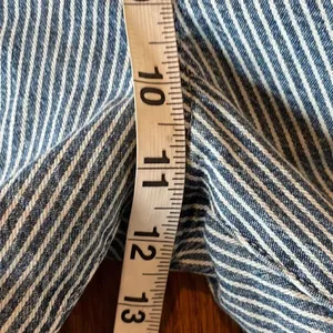 Madewell 9”mid rise piper striped skinny jeans 32 thumbnail 5