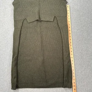 Kerisma High Low Sleeveless Tunic Sweater Women's S/M Olive Green Sleeveless thumbnail 4