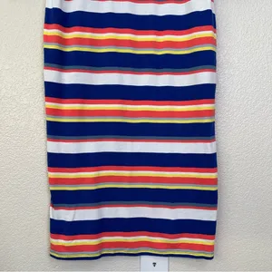 Lauren Ralph Lauren Multi Striped Lace Up 3/4 Sleeves Midi Dress, Size XL thumbnail 6