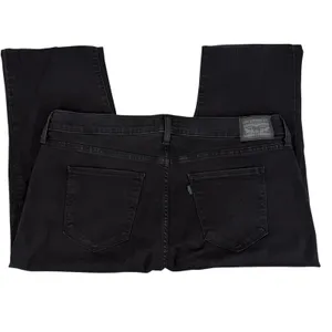 Levi's Classic Straight Jeans Women 18 Black Excellent Stretch Denim Mid Rise thumbnail 3