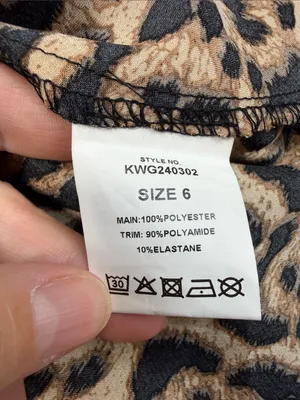 Kiwi & Co. NWT Cheetah Charm Leopard Print Red Lace Trim Mini Slip Dress thumbnail 7