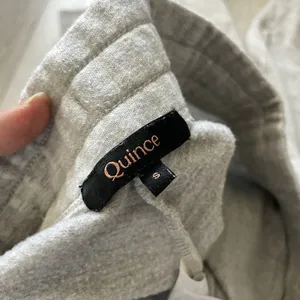 Quince Crop Sweatpants supersoft fleece wide leg womens Gray (small) loungewear thumbnail 2