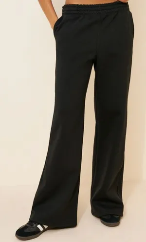 Favorite Daughter Black Wide Leg Sweatpants XS thumbnail 1
