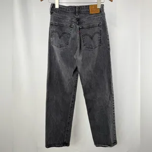 Levi’s Ribcage Straight‎ Ankle Jeans in Well Worn Black Size 26 thumbnail 7