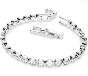 Swarovski Crystal and Rhodium classic tennis bracelet thumbnail 4