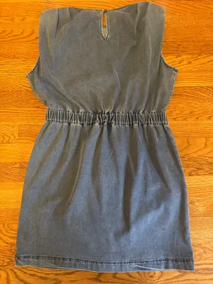 Naked Zebra Shoulder pads denim mini Dress size M thumbnail 9