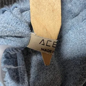 ACEVOG‎ Womens Large Blue Heathered Knit Wide Leg Lounge Pants Drawstring Waist thumbnail 7