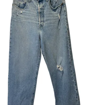 Levi’s Ribcage Straight Ankle Distressed Light Blue Jeans size 30 thumbnail 1