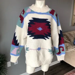 Vintage Susann D hand knitted Aztec Sweater thumbnail 3