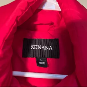 Zenana Womens Size Large Red Puffer Jacket Full Zip Pockets Long Sleeve QJ-1350Y thumbnail 11