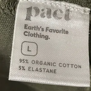 Pact Hooded Full Zip Up Organic Cotton Stretch Olive Sage Green Size Large thumbnail 5
