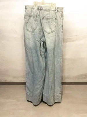 Habitual High Rise Wide Leg Jeans Size 2 Light Wash Pleated Denim Baggy GUC thumbnail 2