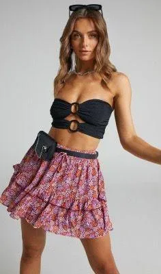 Showpo Floral Flowy Mini Skirt thumbnail 1