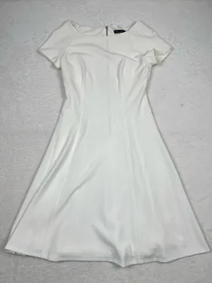 Tommy Hilfiger Fit & Flare Dress Off White Size 2 EUC thumbnail 1