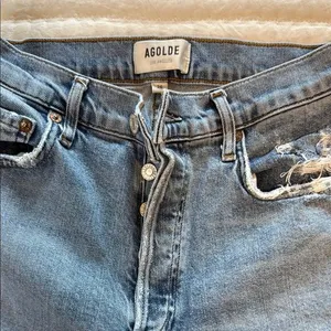 Agolde Jeans Distressed Button Fly Light Wash Straight 26x27" Size 26 thumbnail 1