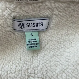 Susina NWT Open Front Vest Faux Shearling &‎ Suede Small thumbnail 9