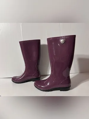UGG Women's Plum Gloss Rain Boots size 7 thumbnail 2