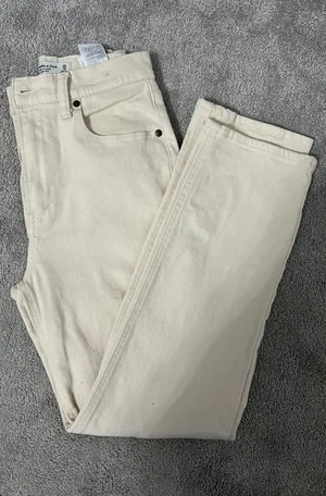 Abercrombie tan straight jeans thumbnail 1