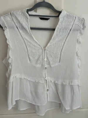 Zara Blouse White Top thumbnail 1