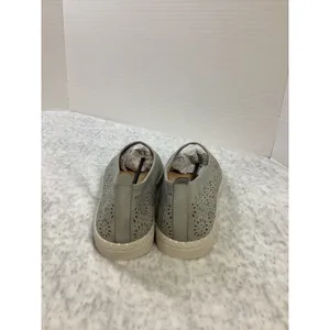 Easy Street Women Laser Cut Floral Perforated Slip On Comfort Flats Grey Size 11 thumbnail 3