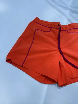 Free People Movement Make Your Mark Running Shorts Neon Orange Purple Small NWOT thumbnail 4