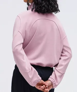 Lululemon Brushed Softstreme Half Zip ColourRose Blush thumbnail 7
