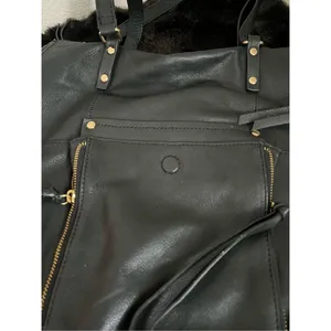 Kooba Black Pebbled Leather Double Handle Shoulder Bag Tote Purse-15x12x4 thumbnail 6