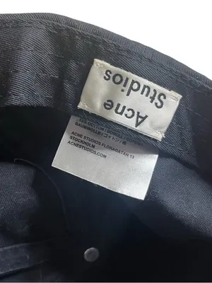 ACNE STUDIOS Black Carliy AS Baseball Cap Adjustable Dad Hat Size OS UNISEX thumbnail 6