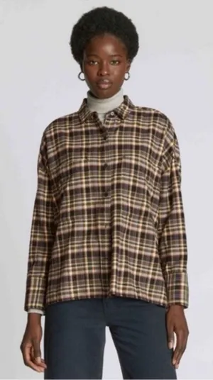 The Everlane Women The Boxy Flannel Button Down thumbnail 1