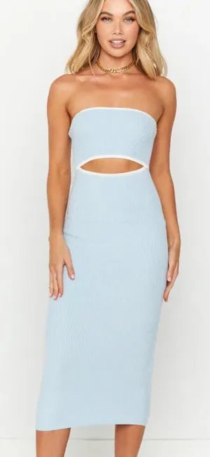 Beginning Boutique Isobel Blue Midi Dress thumbnail 1