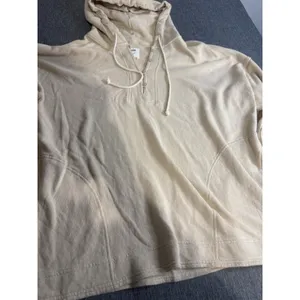 Aerie Women's Beige Henley Pullover Hoodie Oversize Sz M thumbnail 4