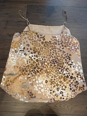 Ann Taylor Leopard Print Faux Satin Cami Large - C52-018 thumbnail 6