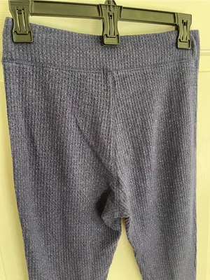 aerie Women's Navy Ribbed Thermal Leggings Size Medium activewear base layer thumbnail 6