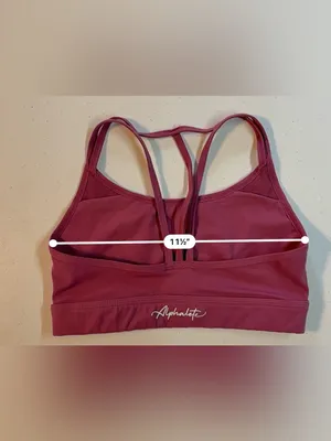 ALPHALETE SMALL ✨ strappy sports bra burgundy EUC thumbnail 3