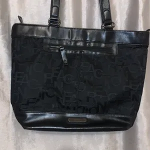 Reaction Women’s Black All Over Logo Laptop Tote thumbnail 2
