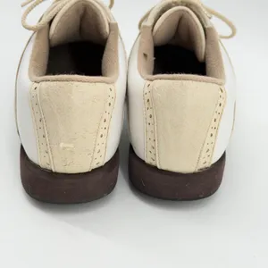FootJoy 48709 Womens White Tan Leather Saddle Golf‎ Shoes Size 8 M thumbnail 3