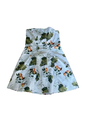 Abercrombie & Fitch Mila Strapless Mini Dress Cream Floral L thumbnail 4