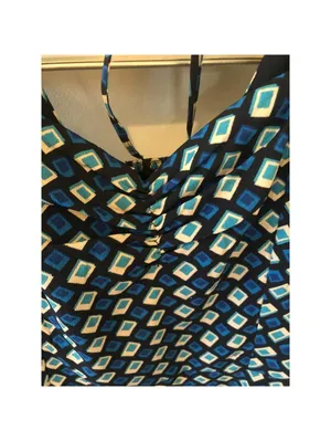 Band of the Free NWT Womens Genevieve Teal Diamond Long Sleeve Mini Dress Size S thumbnail 4