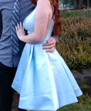 Sherri Hill Baby Blue Prom Dress Bridesmaid Gown thumbnail 7