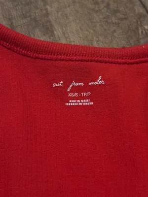 Urban Outfitters Cropped Red Tank Top thumbnail 3