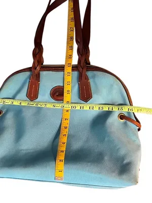 DOONEY & BOURKE Blakey Collection Filmed Satchel Tote Turquoise Blue thumbnail 3