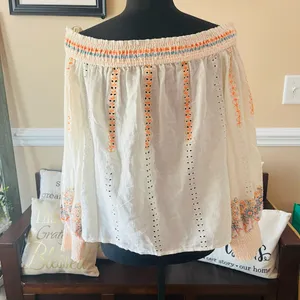 Vineet Bahl Nora Off-Shoulder Top with Embroidered Details thumbnail 6