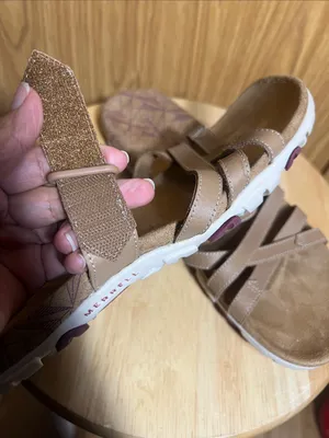 Merrell Women’s Brown Strappy Leather Slide Sandals thumbnail 6