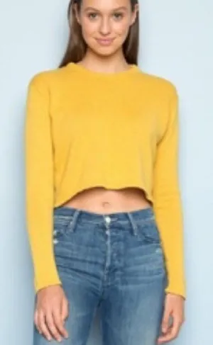 Brandy Melville Cashmere Crop Sweater Women M Wool Lightweight Knit Y2K Preppy thumbnail 1