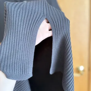 Rag & Bone Dakota Ribbed Knit Tunic Gray Medium‎ thumbnail 2