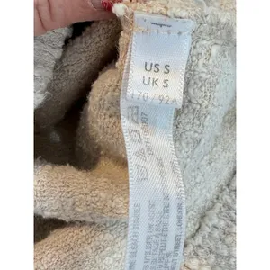 Free People Beach Cardigan Beige Textured Knit Balloon Sleeve Size S thumbnail 4