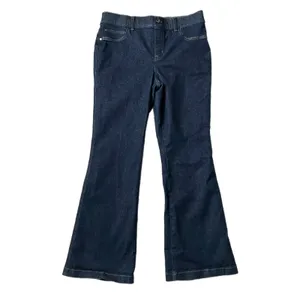 Spanx Flare Jeans Cotton Blend Dark Wash High Rise Tummy Control Size XL thumbnail 2